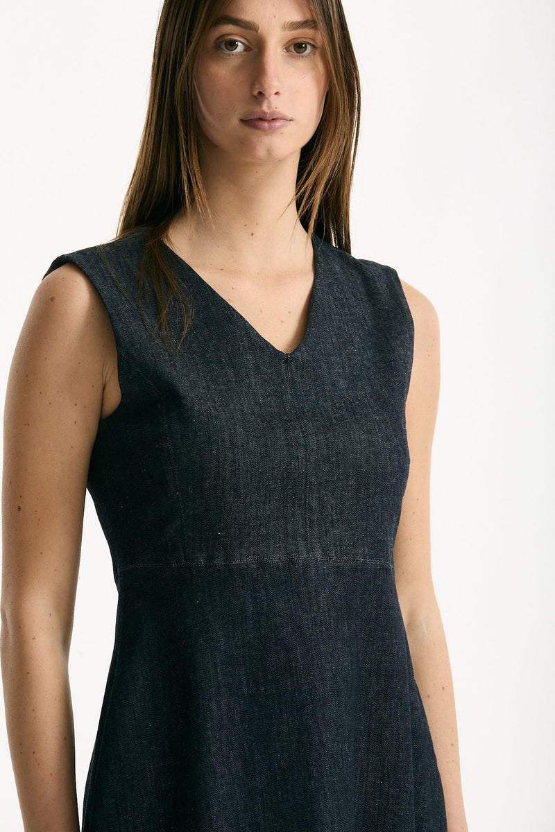 Abito in denim blu scollo V women Max mara s - 4