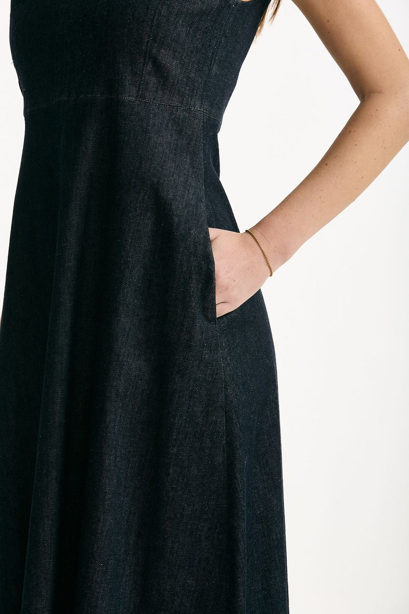 Abito in denim blu scollo V women Max mara s - 5