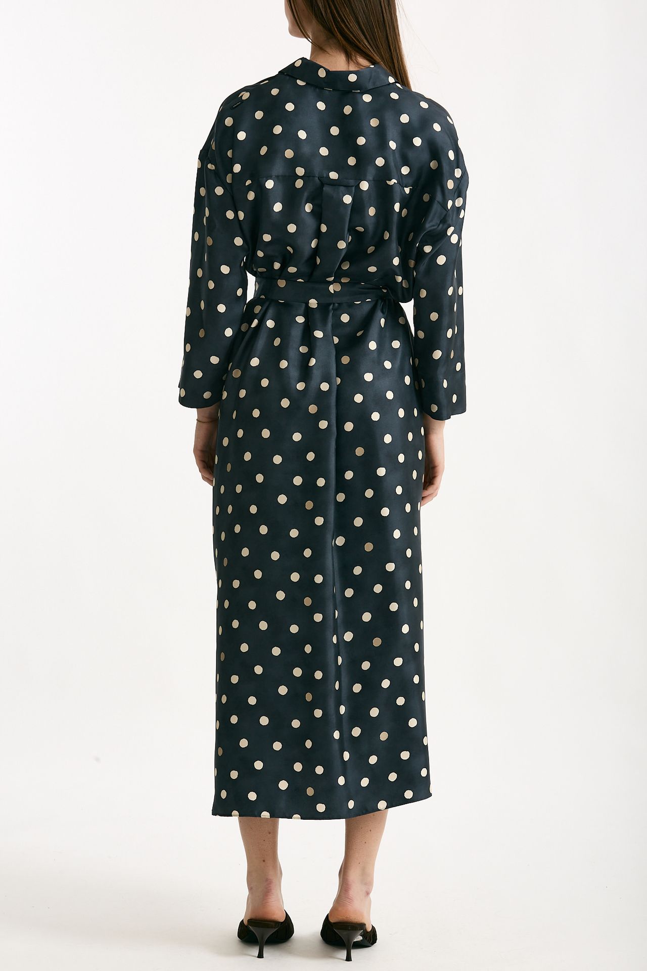 Abito in twill di seta LEVA pois women Max mara s - 3