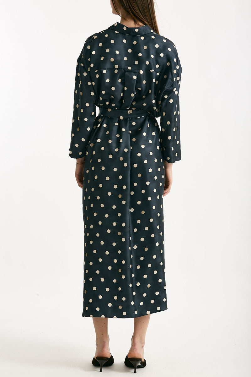 Abito in twill di seta LEVA pois women Max mara s - 3