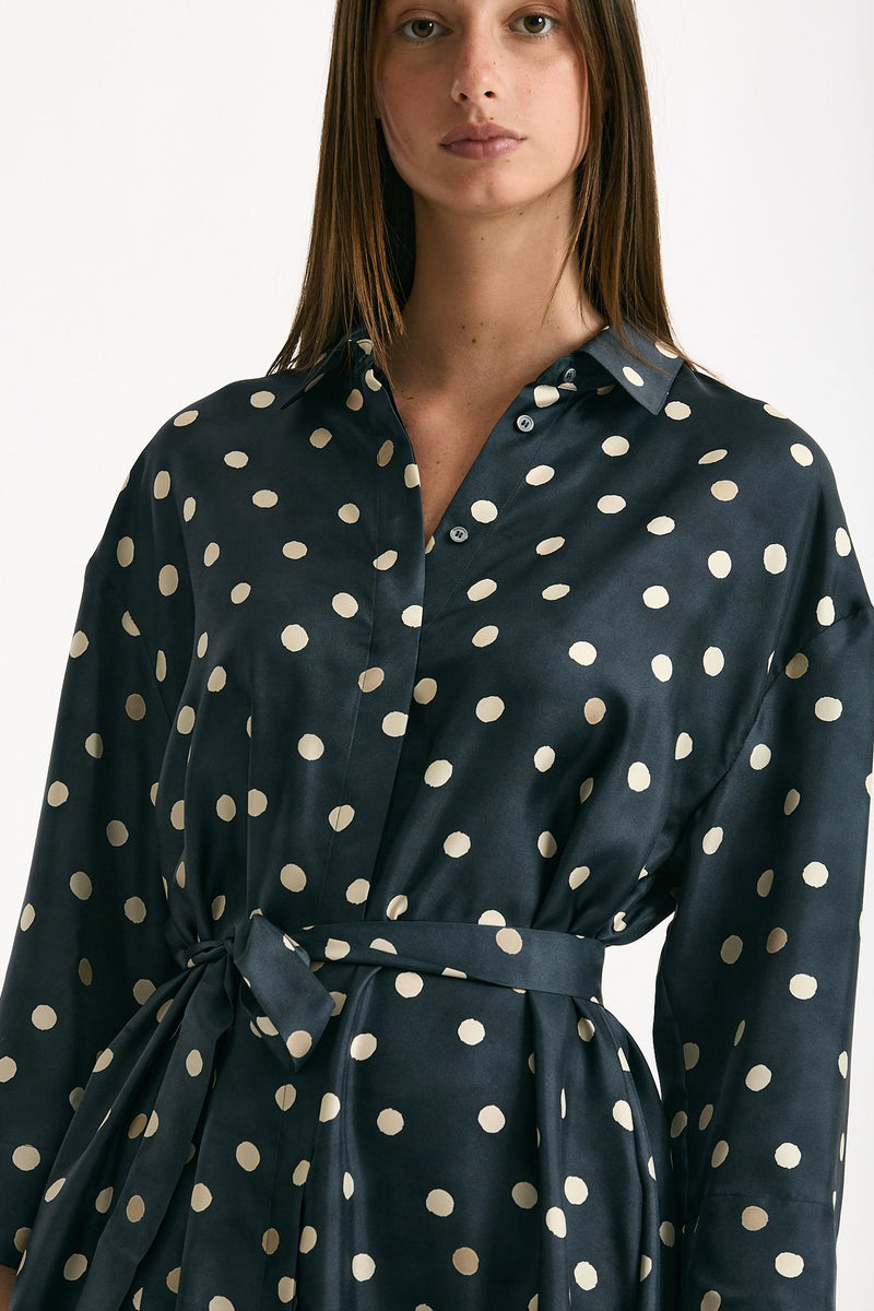 Abito in twill di seta LEVA pois women Max mara s - 5