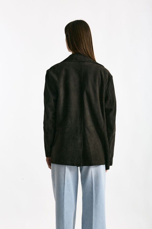Blazer in suede testa moro women Mono