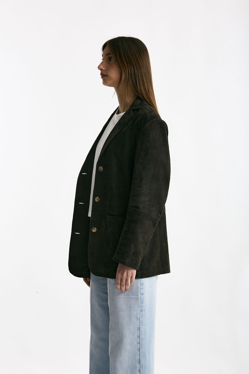 Blazer in suede testa moro women Mono - 3