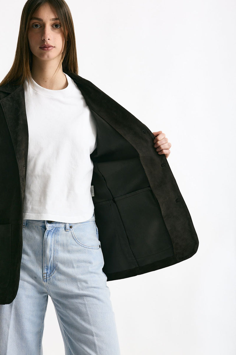 Blazer in suede testa moro women Mono - 4
