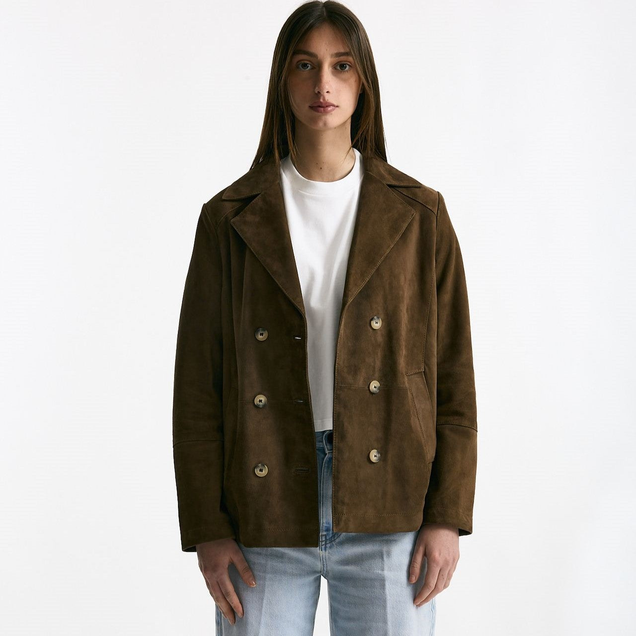 Blazer in suede marrone cognac women Mono - 8
