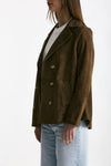 Blazer in suede marrone cognac women Mono - 1