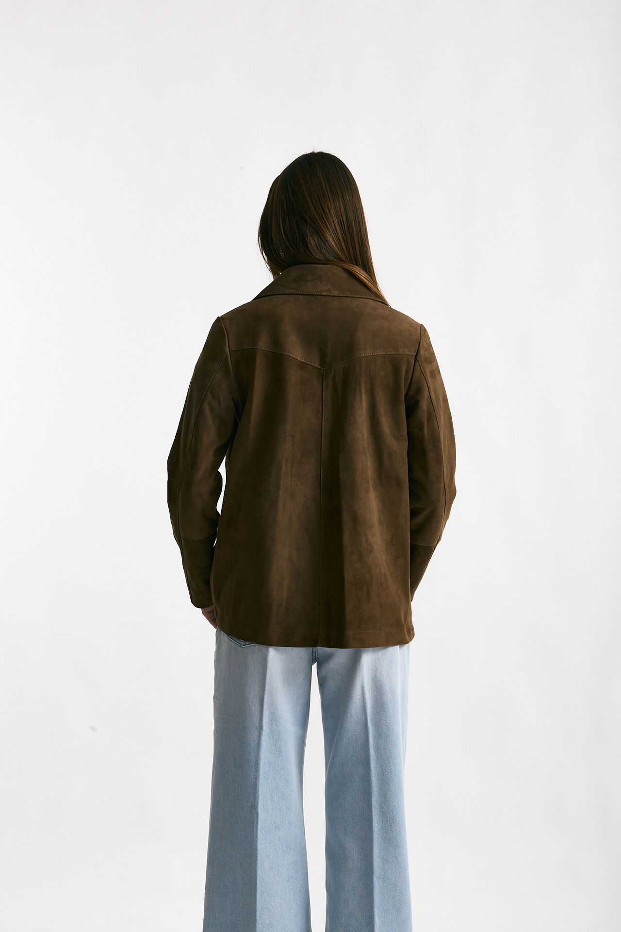 Blazer in suede marrone cognac women Mono - 3