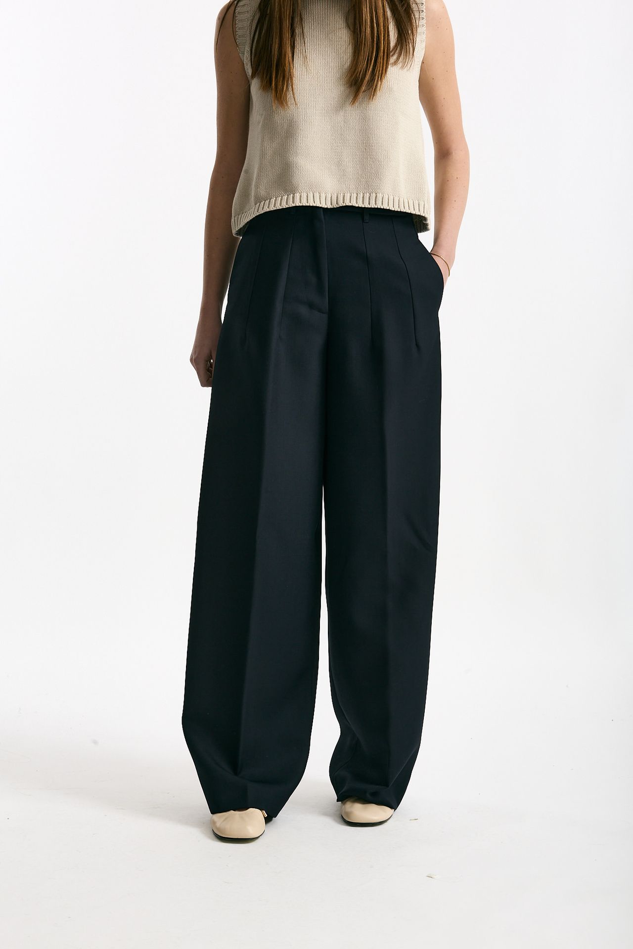 Pantalone palazzo ZINA blu notte women Nine in the morning - 1