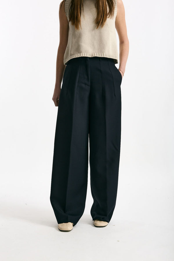 Pantalone palazzo ZINA blu notte women Nine in the morning