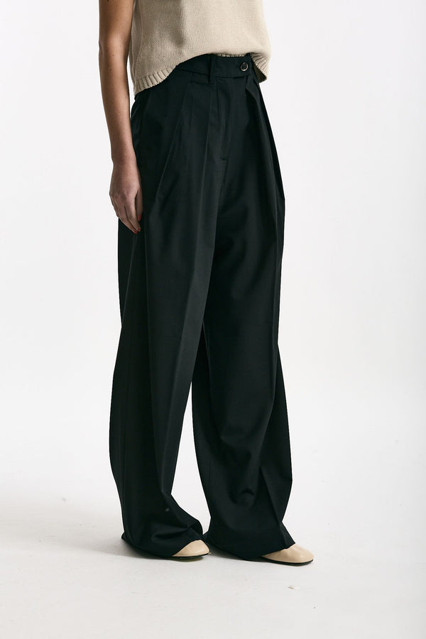 Pantalone palazzo SABDRA nero women Nine in the morning