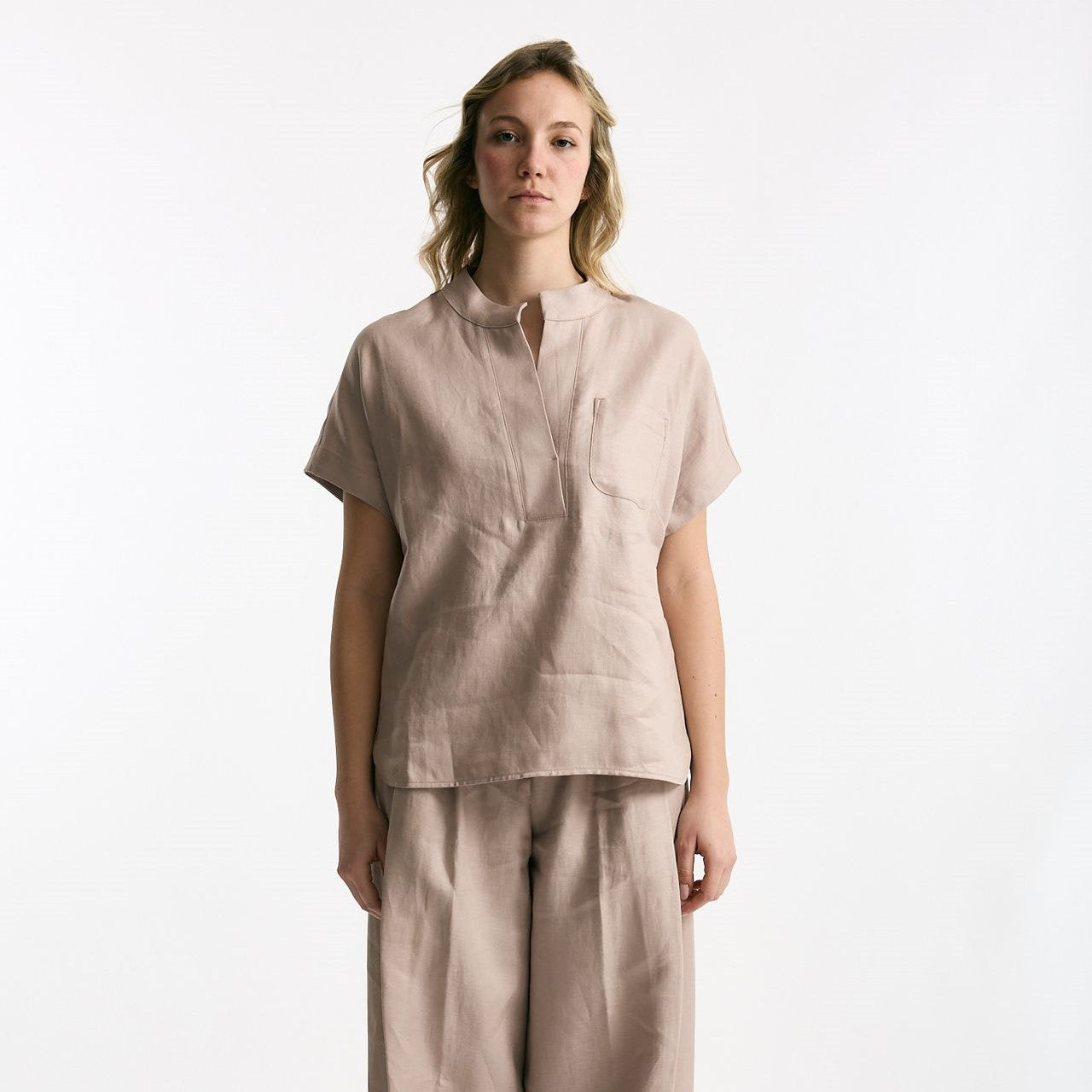 Camicia in lino rosa tenue women Nine in the morning - 7