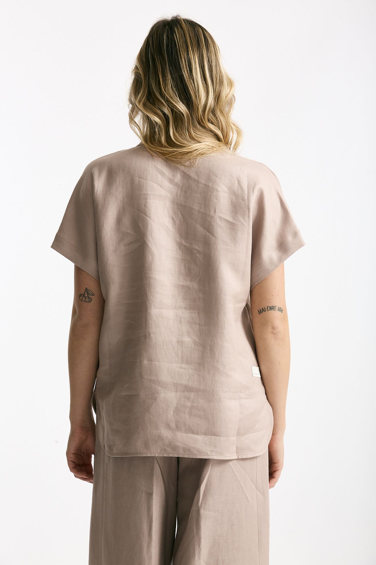 Camicia in lino rosa tenue women Nine in the morning - 3