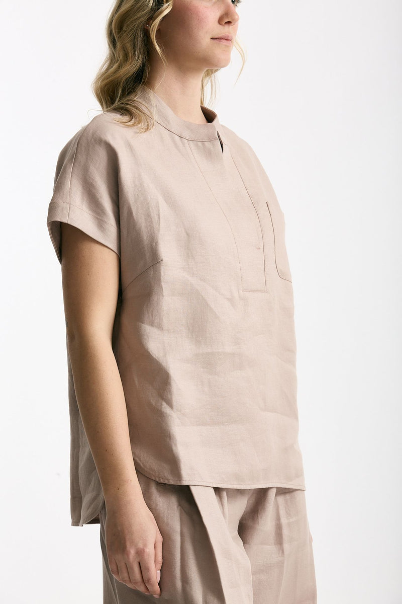 Camicia in lino rosa tenue women Nine in the morning - 4
