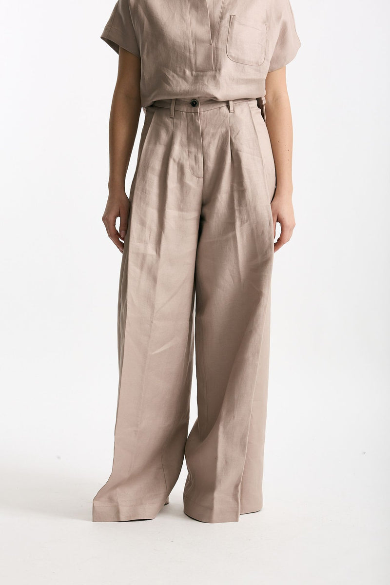 Pantalone palazzo PETRA rosa tenue women Nine in the morning - 2