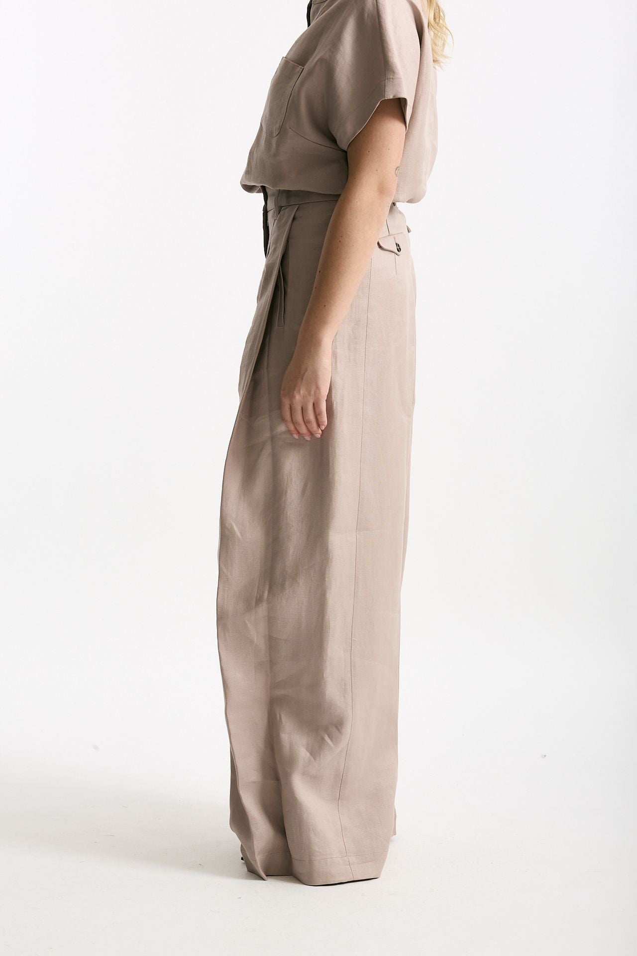 Pantalone palazzo PETRA rosa tenue women Nine in the morning - 3