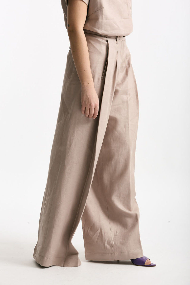 Pantalone palazzo PETRA rosa tenue women Nine in the morning - 1