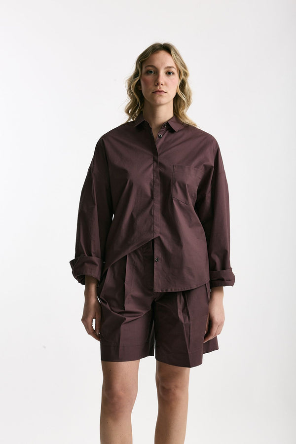 Camicia over burgundy women Nine in the morning