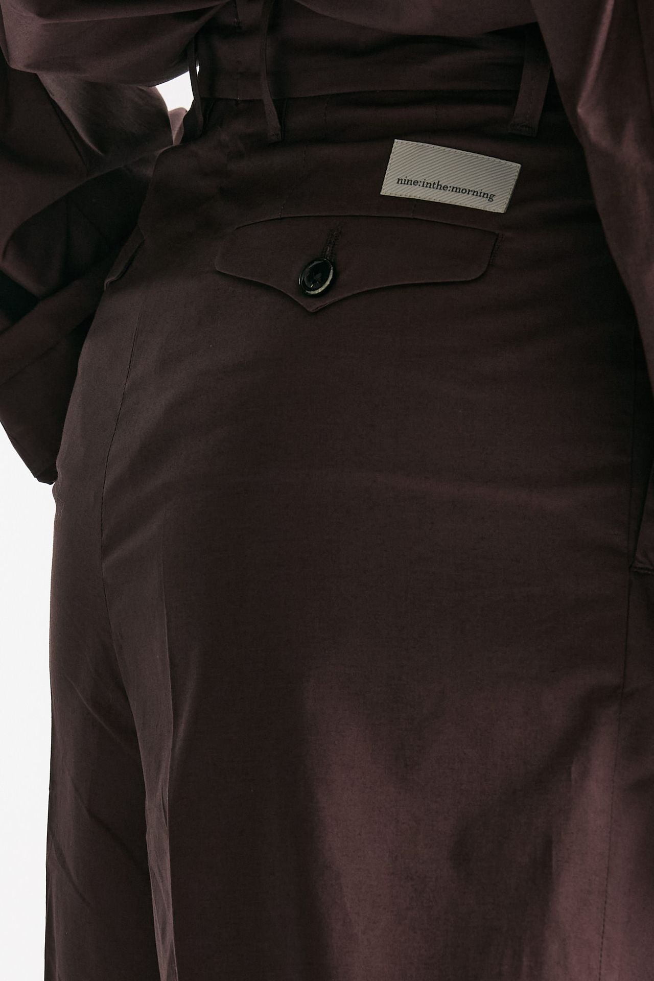 Bermuda vita alta pinces burgundy women Nine in the morning - 5
