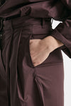 Bermuda vita alta pinces burgundy women Nine in the morning - 6