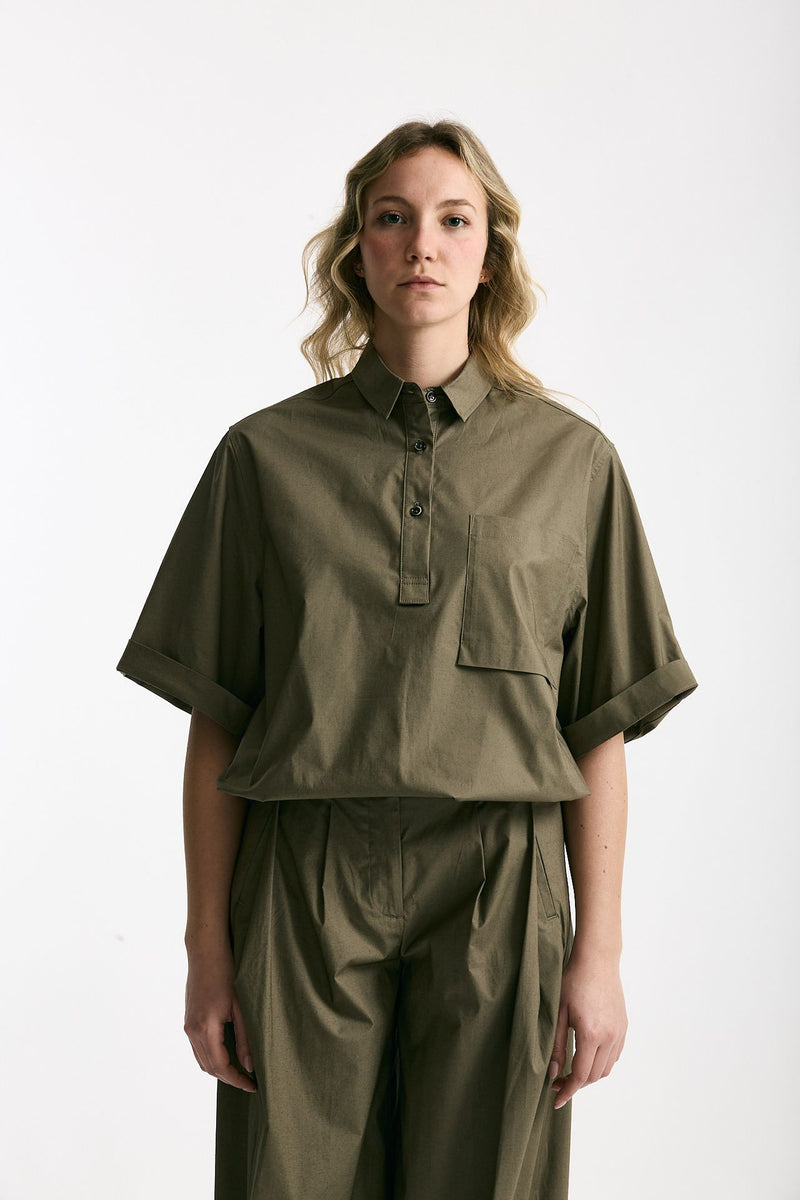 Camicia over verde oliva women Nine in the morning - 1