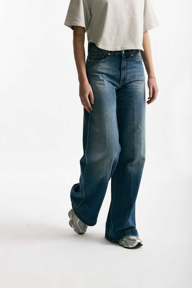 Jeans palazzo NADIA lavaggio medio women Nine in the morning - 4