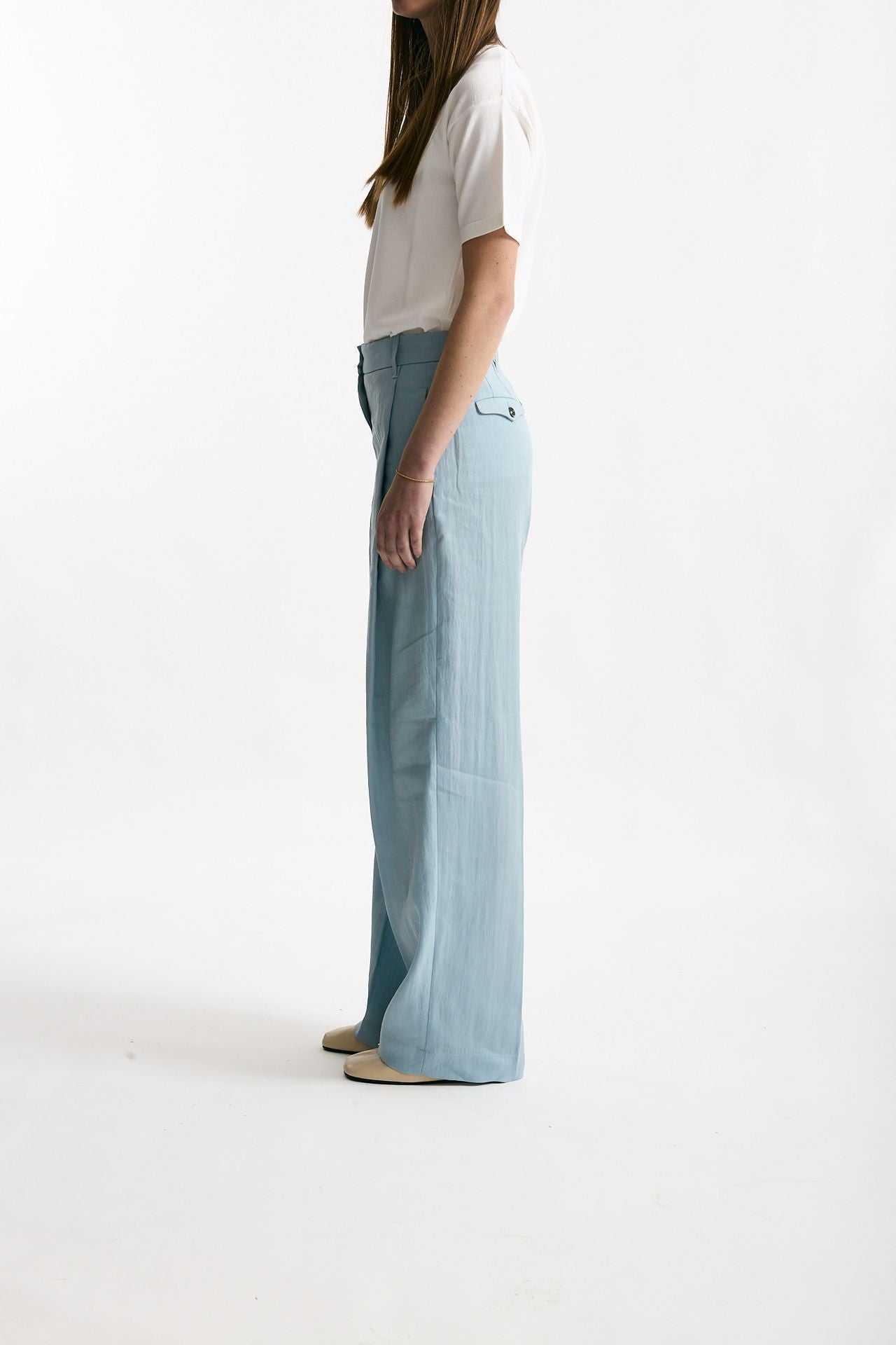 Pantalone in lino CALYPSO azzurro women Nine in the morning - 2