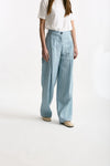 Pantalone in lino CALYPSO azzurro women Nine in the morning - 4