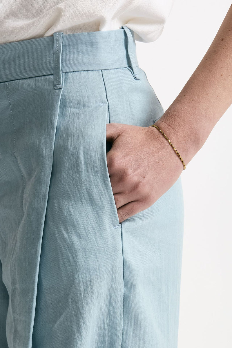 Pantalone in lino CALYPSO azzurro women Nine in the morning - 5