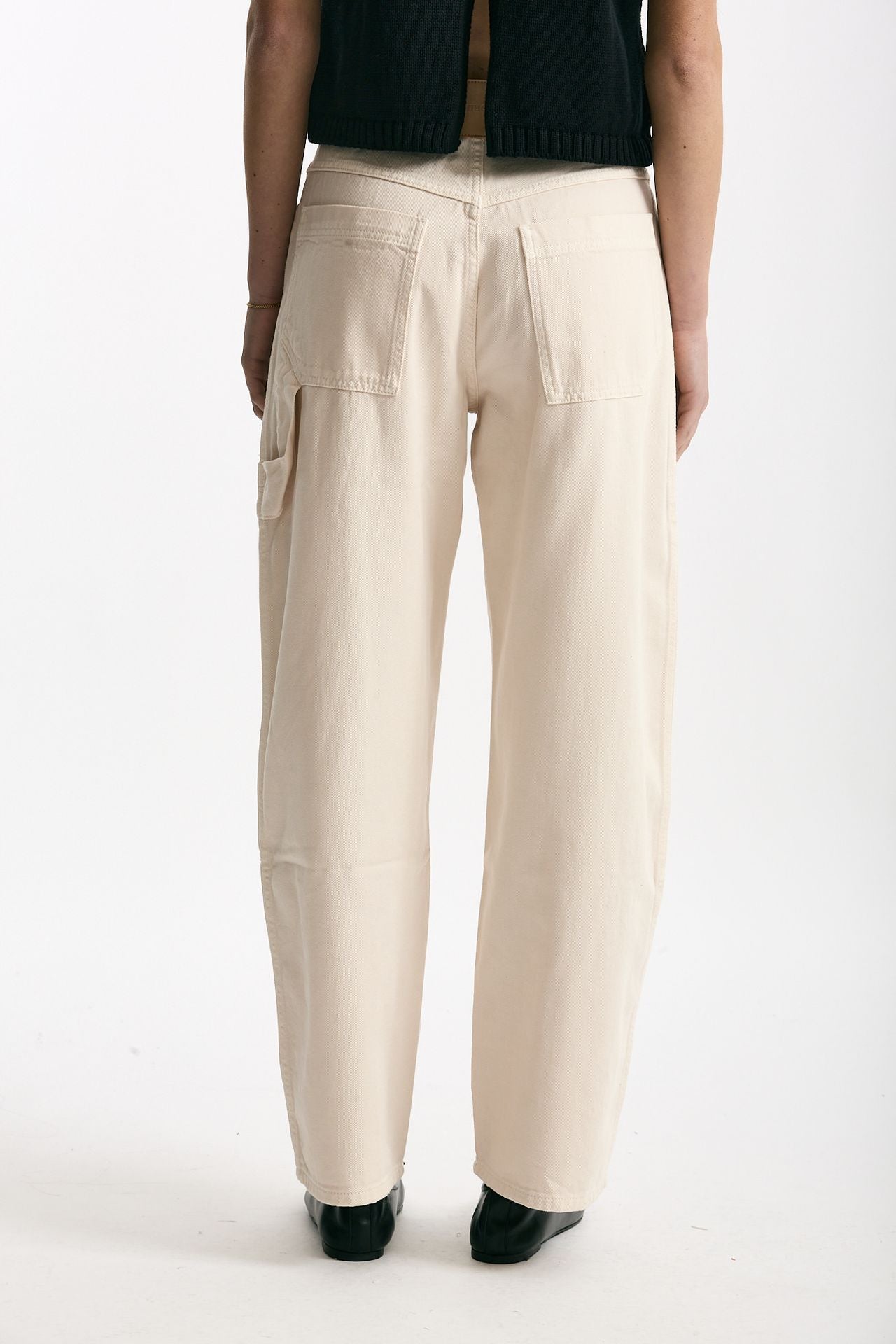 Jeans work panna Vita alta women Nude - 3