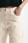 Jeans work panna Vita alta women Nude - 5