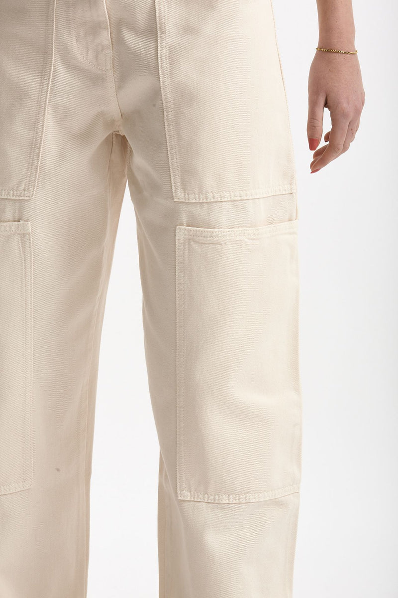 Jeans work panna Vita alta women Nude - 6