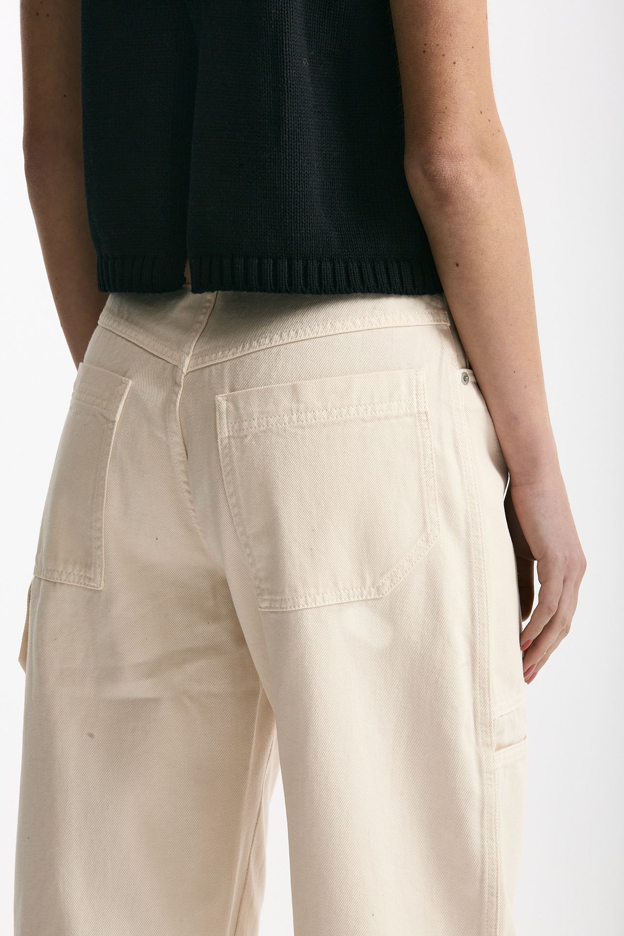 Jeans work panna Vita alta women Nude - 7
