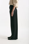 Pantaloni vita alta in ecopelle nero women Nude - 2