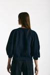 Maglia girocollo lavorata blu women Nude - 3