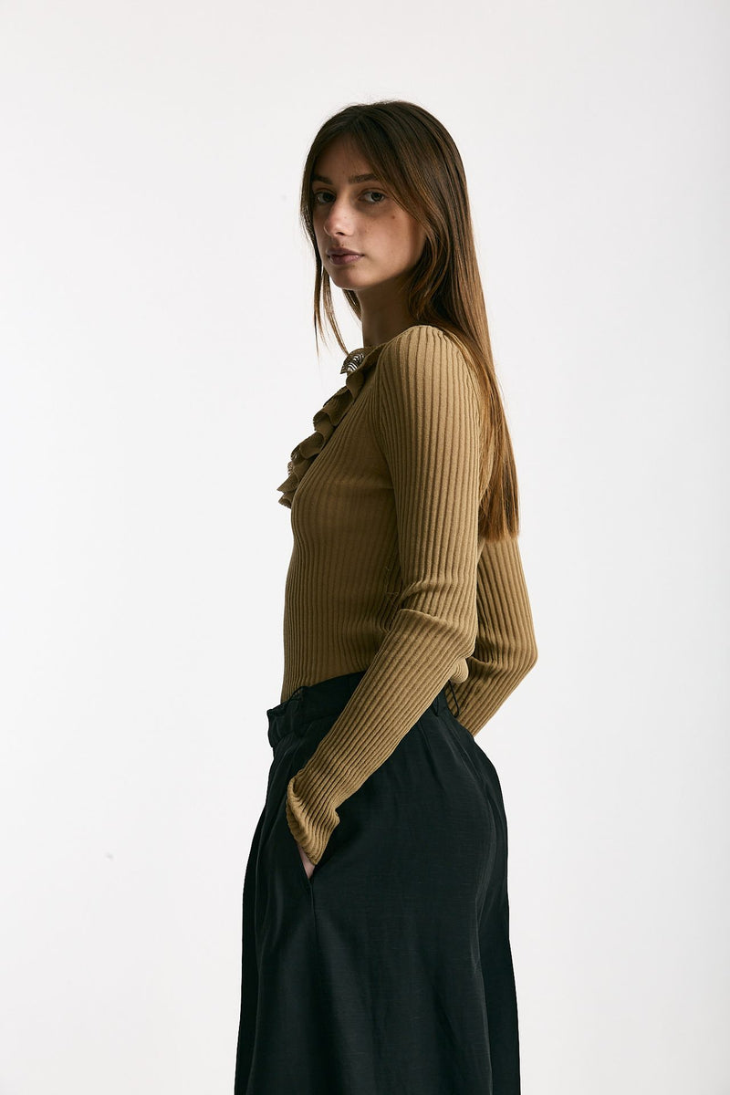 Maglia con applicazioni cammello women Nude - 3
