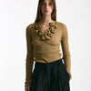 Maglia con applicazioni cammello women Nude - 6
