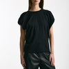 T-shirt girocollo maniche a sbuffo nero women Nude - 6