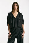Camicia rouges in viscosa nero women Nude - 2