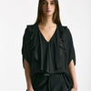 Camicia rouges in viscosa nero women Nude - 6