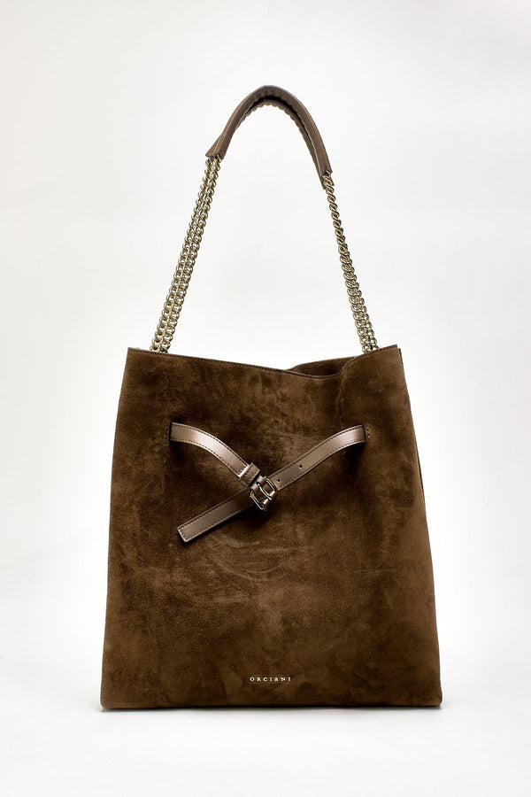 Borsa VENUS HOBO PEACH a spalla in suede women Orciani