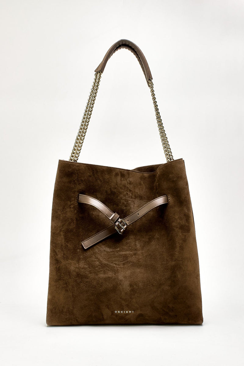 Borsa VENUS HOBO PEACH a spalla in suede women Orciani - 1