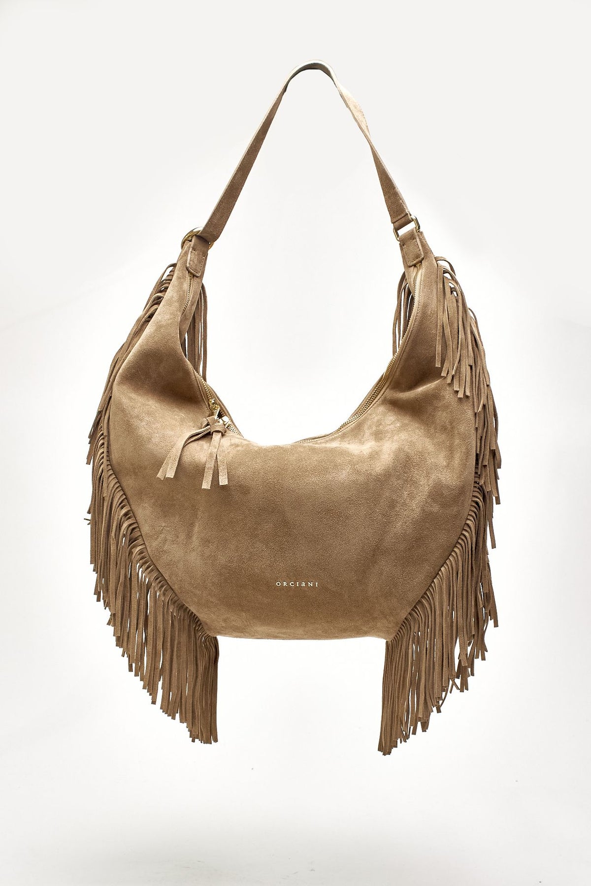 Borsa ISOLA FRINGE LARGE a spalla in suede women Orciani - 1