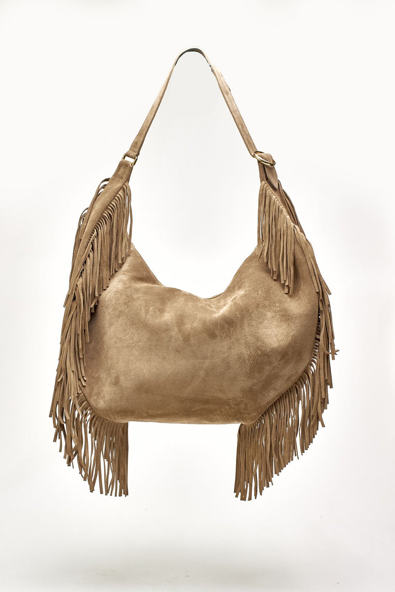 Borsa ISOLA FRINGE LARGE a spalla in suede women Orciani - 3