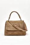 Borsa SVEVA PEACH FLOWERS MIDI in suede women Orciani - 4