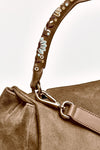 Borsa SVEVA PEACH FLOWERS MIDI in suede women Orciani - 6