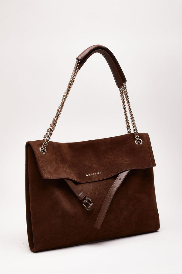 Borsa VENUS COCOA PEACH midi in suede women Orciani