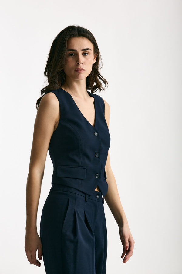Gilet slim Galles blu women ( p - s )