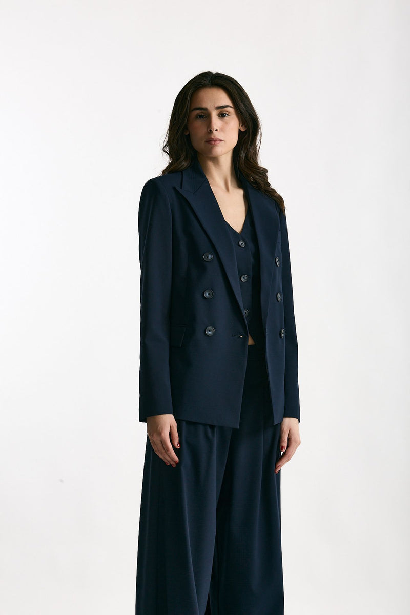 Giacca doppiopetto Galles blu women ( p - s ) - 4