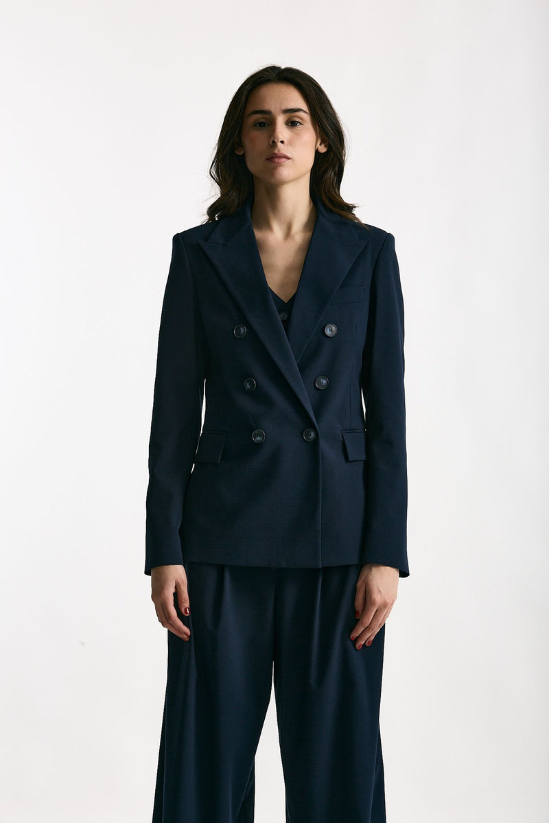 Giacca doppiopetto Galles blu women ( p - s ) - 6