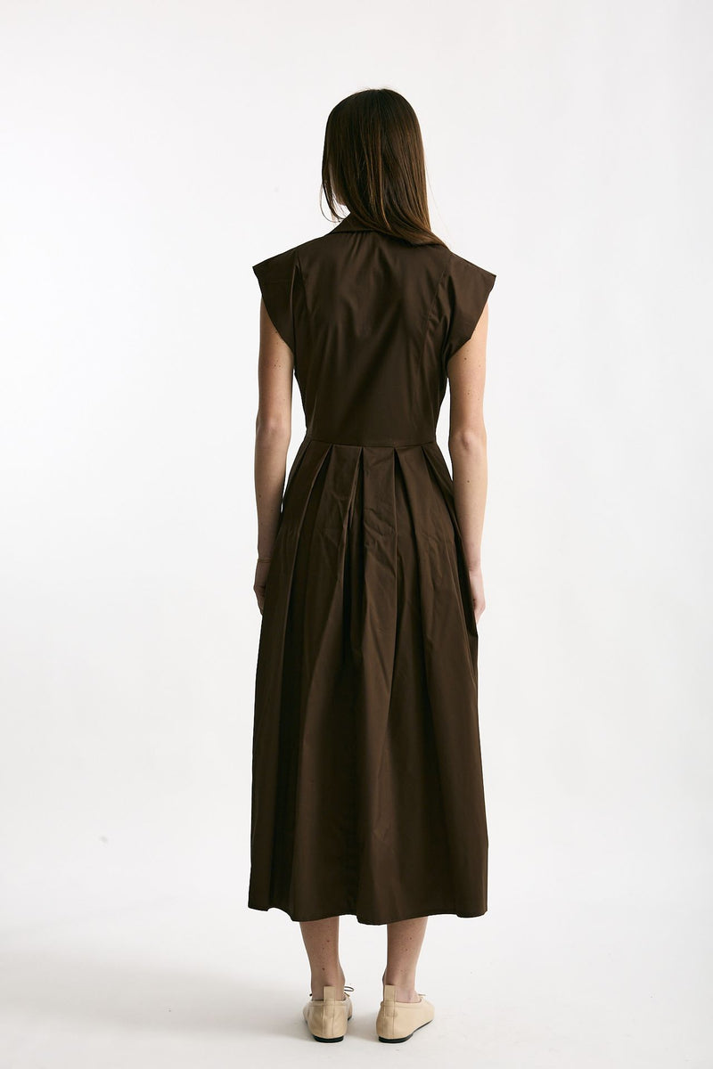 Abito in cotone marrone women ( p - s ) - 3